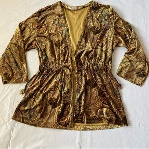 Victoria's Secret velvet paisley robe gold label